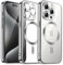 JETech Cover Trasparente Morbida per iPhone 15 Pro 6,1 Pollici, Obiettivo per Fotocamera Protezione Completa, Compatibile con MagSafe Ricarica Wireless, Custodia Placcatura con TPU (Argento)