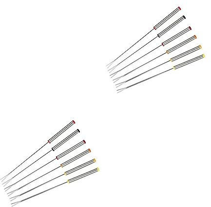 BESTonZON Fruchtgabel 12 Stück - Grillkäse Mini-Gabeln Mini-Hotdogs Mini-Schokoladen-Grill-Salatgabeln Schokoladenbrunnen-Gabeln Fondue-Stäbchen Fondue-Gabeln Kuchengabeln Fruchtgabeln