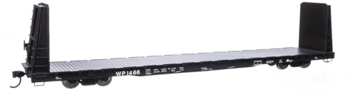 H0 Scale - Freight Car 68 Inch Bulkhead Flat Car Western Pacific