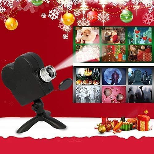 Lampe de projection de fenêtre pour Halloween, Noël, décoration de jardin, 12 films de festival LED, vos fenêtres deviendront un écran de cinéma de vacances