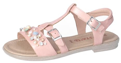 RICOSTA Mädchen Riemchensandalen Aurelia, Kinder Sandalen, Weite: Mittel, offene Schuhe, Strandschuhe, Sandaletten, Sommersandalen, Rose (310), 36 EU