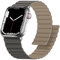 Anlinser Correas Compatible con Correa Apple Watch 49/46/45/44/42/41/40/38mm, Pulsera Magnética Reversible de Doble Cara para iWatch Ultra Serie 10/9/8/7/6/5/4/3/SE (49/46/45/44/42, Gris/Café)
