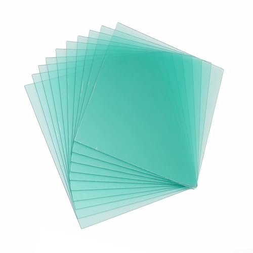 Lot de 10 écrans de remplacement extérieurs pour casque de soudage, plaque de protection transparente de rechange, plaque de protection transparente pour casque de soudage en polycarbonate (133 x 114