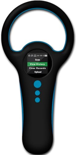 Smoostart Bluetooth Haustier Mikrochipscann, Tierchip Lesegerät Chipleser Hunde Chip Scanner Katze 500 historische Aufzeichnungen können überprüft oder auf Computer/Mobile/Pad hochgeladen Werden