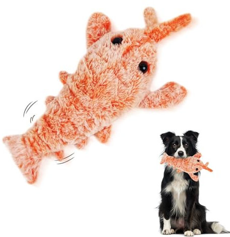 GUAHKUN Interaktive Hundespielzeug, Quietschendes Hundespielzeug, Wiggly Lobster Hundespielzeug, Kuscheltier Für Große Mittlere Und Kleine Hunde (Lobster)