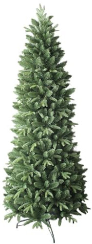 Albero di Natale Slim Pino del Gargano, Albero Premium Artificiale Folto Effetto Realistico (Verde, 210 Cm)
