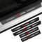 4Pcs Car Door Sill Protector for Ford Focus EcoSport Kuga Mondeo Fiesta Puma ST-Line, Threshold Scuff Plate Cover Car Kick Plates Accessories Automobile Door Steps Welcome Pedal Decorative Strips