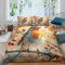 GNMRTFEAE Rotkehlchen Bettwäschegarnitur Bettbezug Set Mädchen Junge Kinder Weich Microfaser Und Kissenbezüge Bettwäsche Reissverschluss 3 Teilig King（220x240cm）