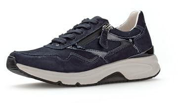 Gabor Damen Low-Top Sneaker, Frauen Halbschuhe,schnürschuhe,schnürer,straßenschuhe,Strassenschuhe,Sportschuhe,Blue Kombi,37.5 EU / 4.5 UK