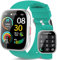 VKROBAG Smartwatch Uomo Donna, 1.85 Orologio Smartwatch con Effettua/Risposta Chiamate, Impermeabil IP68, 110 Sportive Smart Watch con Contapassi/Sonno/Cardiofrequenzimetro, Fitness Tracker Azzurro