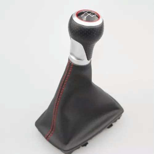 GOODGH - Pomo de Cambio de Marchas para Coche, Palanca de Cambios de Cuero, Palanca de Cambios para Audi A4 B8