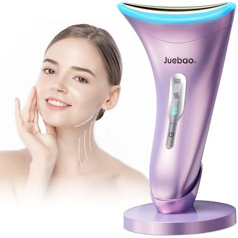 Gesichtsmassagegerät Gesicht Gerät Massagegerät Falten: Face Massager EMS Facelifting Gerät - Anti-Falten mit 3 LED Modi gesichtsmassage - 45℃ Heat Massagegerät zur Hautstraffung für Damen Herren