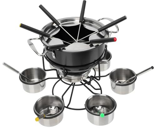 Gatuida 1Set Cheese Fondue Pot Portable and Easy to Clean for Chocolate and Cheese Melting Cookware for Parties and Gatherings