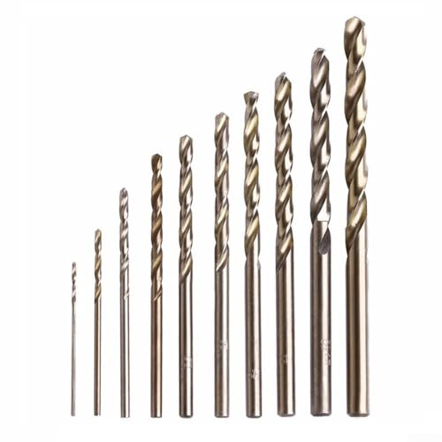 10 brocas HSS de cobalto de alto rendimiento, 15 mm para desafiar tareas de acero inoxidable y metal (10 piezas de 2 mm)