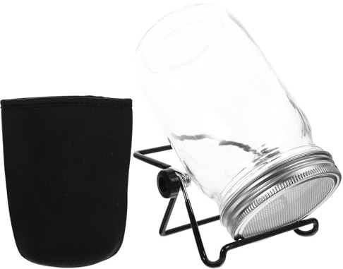 HEMOTON Keimglas Satz mit Ständer, 1 Satz aus Edelstahl und Glas