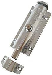 Serrure à chaîne, boulon affleurant de porte, loquet baril coulissant sécurité avec interrupteur ressort en alliage Zinc(4 inch :9 * 3 * 2.5cm)