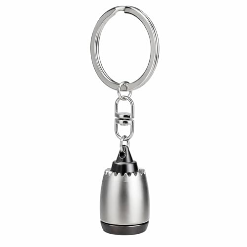 OATHCAF Mini Düsentriebwerk Schlüsselanhänger realistischer Luftfahrt Schlüsselring für Piloten Flugpersonal Flugzeugbeobachter Charm Geschenk (Versilbert)