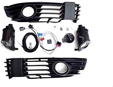 HZ-DESIGN Nachrüstsatz für Nebelscheinwerfer NSW Set Kit Komplettset mit Schalter kompatibel mit VW Passat 3BG