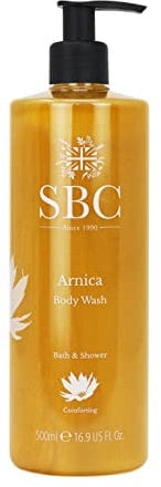 SBC Skincare Arnica Body Wash - 500ml | Arnica Montana Shower Gel | Vegan Friendly Body Wash For Muscle Tension And Fatigue | Body Wash For All The Family