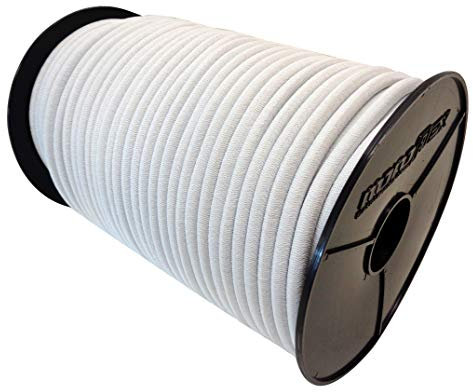 50m Expanderseil 8mm Gummiseil in Weiss Gummikordel Expanderseil 10m - 100m für Plane LKW Netze Zelte Abdeckungen