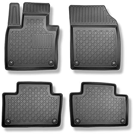 Mossa - TPE Fußmatten Auto kompatibel mit Volvo XC90 II SUV (05.2015- ) 5 oder 7 Sitze; ohne dritte Sitzreihe; auch für Plug-in Hybrid Recharge - schwarz Automatten Autoteppiche - G