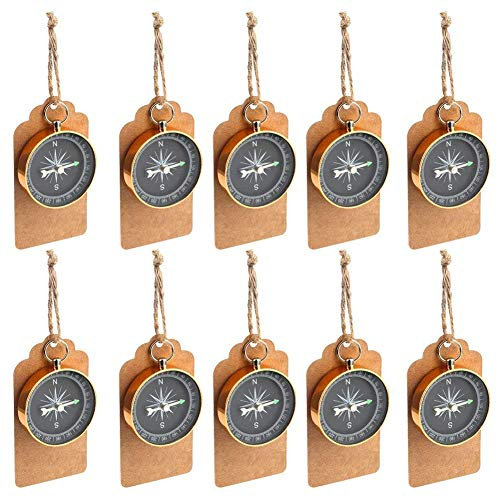 Aotoer Kompass, Hochzeitsgeschenke für Gäste, Kompass, Souvenir, Geschenk mit Kraftanhängern für Reisen, Motto-Party-Dekorationen, nautische Weihnachtsdekoration, 50 Stück