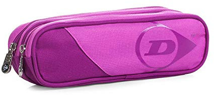 DUNLOP - Federtasche mit 2 Fächer. Robust, Geräumig und Praktisch. Federmäppchen. Etui. Schminkbeutel. Wachbeutel. Dunlop., Violet