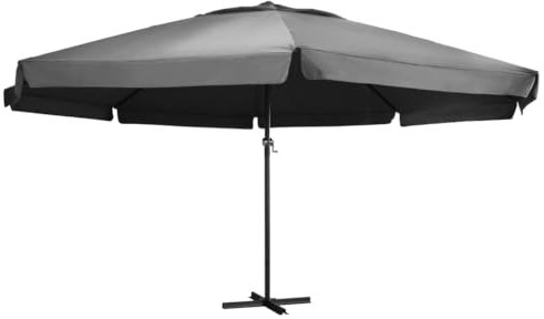 Sonnenschirm mit Aluminium-Mast 600 cm Anthrazit