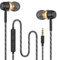 Auricolari con Filo,Cuffie,Auricolari in-Ear,Auricolare con Microfono,Sistema Audio Surround,Headset Stereo 3.5 mm Compatibile con Huawei,MP3,Android,PC e altro (Nero e oro)