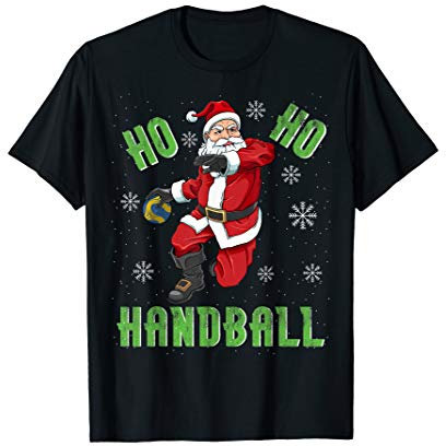 Handball Weihnachtsmann Handballer Trainer Mannschaft T-Shirt
