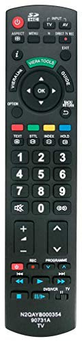VINABTY Telecomando N2QAYB000354-90731A sostituito per Panasonic Viera TV TX-P42GW10 TX-L37GW10 TX-P50G10E TX-P50G10L TX-P46GW10 TX-L37GF12 TX-L32G10E TX-L37G10E
