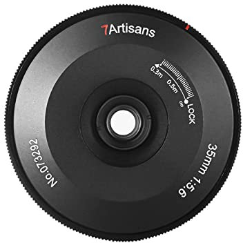 7artisans Objectif 35 mm f5.6 Pleine Monture Mise au Point Manuelle Ultra Fin pour Appareil Photo Leica Panasonic L Serise sans Miroir