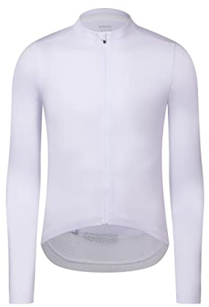 RISESBIK Herren Langarm-Radtrikot mit Reißverschlusstasche, leicht, Aero Race Fit Pro Rennrad, UPF 50+