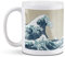 1 x 11oz (284ml) White Ceramic Mug Cup - Vintage Great Wave Japan Art Design for Coffee Tea Drinks Kitchen Birthday Office Fun #2115