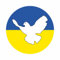 Generisch Flaggen Aufkleber Ukraine Peace Frieden Taube Friedenstaube 8cm | Sticker Autoaufkleber