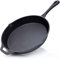 BBQ Nerd Grillpfanne Ø 30 cm 3600g mit Ausgießer und Griff - Gusseisenpfanne zum Grillen, Rösten, Anbraten - Antihaft-Pfanne Feuerpfanne - hitzebeständig & wärmespeichernd