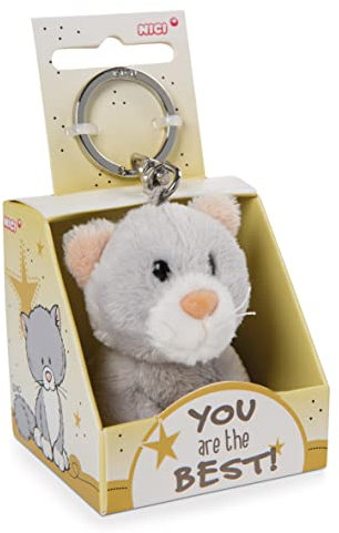 NICI 48127 Porte-clés Chat « You are The Best » 6 cm dans Une boîte Cadeau, Gris