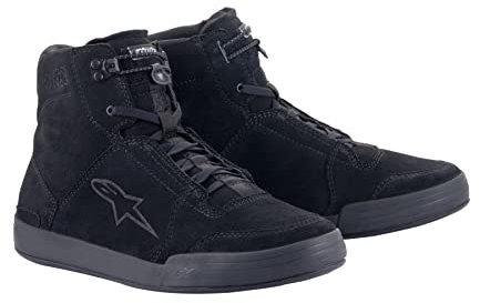 Alpinestars Unisex Chrome Motorradsneaker Motorcycle Clothing, Schwarz, 45 EU