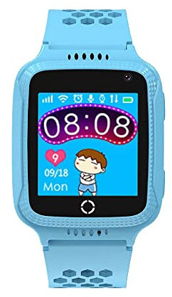 CELLY Kidswatch - wasserdichte Telefon Uhr für Kinder - 4G, Anrufe, Nachrichten, Schulmodus, SOS-Funktion, GPS, Kamera und Schrittzähler - 2 Jahre Garantie (BLAU)