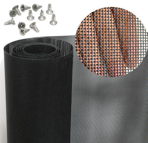 Stainless Steel Screen, 14 Mesh 304 Stainless Steel Security Screen, PVC Coated Heavy Duty 23inch x 118 inch Wire Mesh Window Screen Hardware Cloth Sturdy Metal Mesh Door Security Screen Mesh