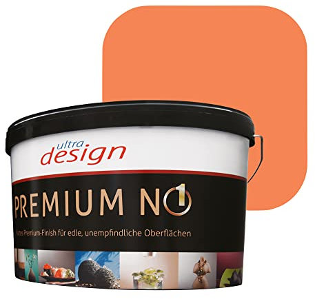 IMparat Ultra design Premium No.1 Wandfarbe, Farbfamilie Feuerland: Rot- und Orangetöne, Innenfarbe für glatte, matte, farbige Wände, hohe Deckkraft, Farbton UD 10-02, 60 ml Musterglas