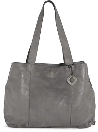 Cas8 Shopper Tasche Damen LEYLA, große Henkeltasche aus Leder, Handtasche für Frauen mit vielen Fächern, dusty