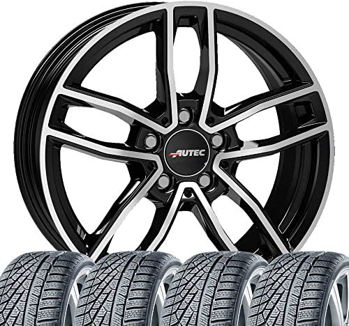 4 Winter Kompletträder 8x19 ET 38 5x112 Schwarz poliert mit 235/55 R19 105V HAN Winter i*cept evo3 X W330A SUV XL M+S 3P kompatibel mit Mercedes-Benz GLC-Klasse AMG GLC-Klasse