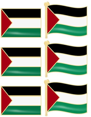 ibasenice Broches Drapeau Palestine 6 Pièces Épingles Métalliques Accessoires Mode Pour Vêtements Sacs Et Chapeaux Drapeau Palestinien Support Robuste 1 Pouce