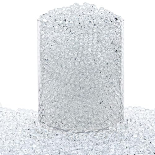 ZTML MS 90000 Pieces Clear Water Gel Jelly Beads, Clear Water Beads, Vase Filler Beads, Non Toxic Water Beads for Soilless Planting, Wedding Centerpiece, Floral Arrangement, Vase Filler (Clear)
