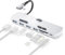 LINKEET Aluminum USB C Clamp Hub for iMac, 7-in-1 USB Adapter with Type-C Data Port, USB-A 3.0 Data, SD & Micro SD Card Readers, Compatible with 2017/2019/2020 iMac & iMac Pro, Silver