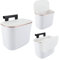 VIDETOL Hanging Kitchen Bin with Sliding Lid, 7L Wall Mounted Cupboard Bin for Cabinet Door, Under Kitchen Counter Bins for Kitchen Cabinet Bedroom Bathroom Office, White, 24.5x20x15cm