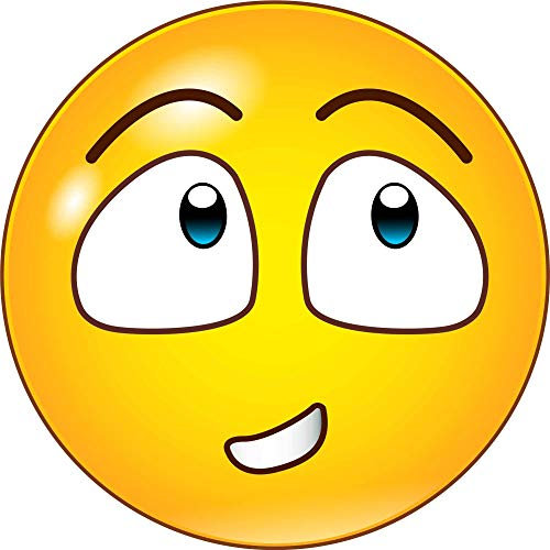 kleberio Aufkleber wetterfest Autoaufkleber Wohnmobil Mülltonnenaufkleber Wohnwagen Heckscheibe Smile Coole Sticker Set Car Sticker - Lustig frech mit großen Augen - 10 x 10 cm