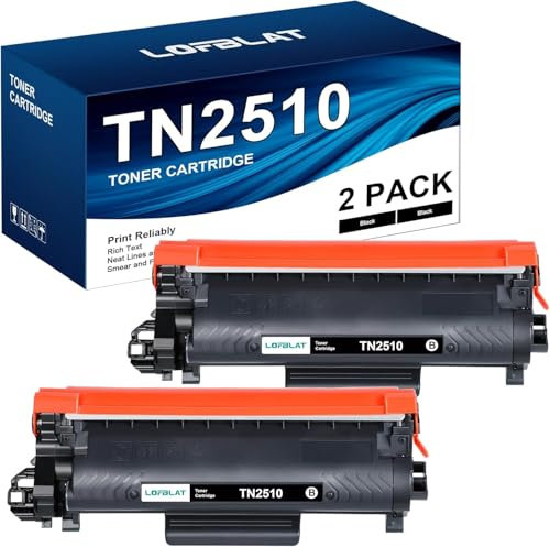 LOFBLAT TN2510 TN-2510 Toner Hohe Kapazität 1200 Seiten Ersatz für Brother HL-L2400DWE,HL-L2445DW,DCP-L2620DW,DCP-L2660DW,DCP-L2665DW,MFC-L2800DW,MFC-L2827DWXL,MFC-L2835DW,MFC-L2860DDW,MFC-L2860DW. WE