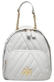 ARMANI EXCHANGE Rucksack Matelassé mit Logo, für Damen, Weiß., Optical White, Einheitsgröße